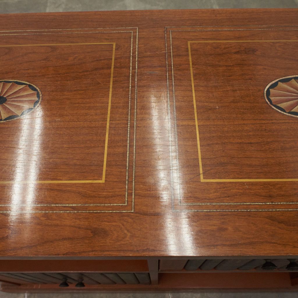クラシック サイドボード ブック モチーフ 象嵌 コンソール