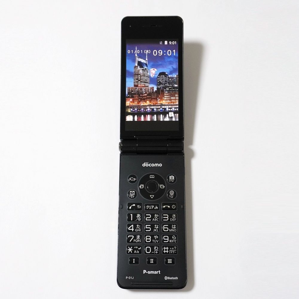 docomo P-smartケータイ P-01J ブラック 4G LTE 【SIMロック解除済