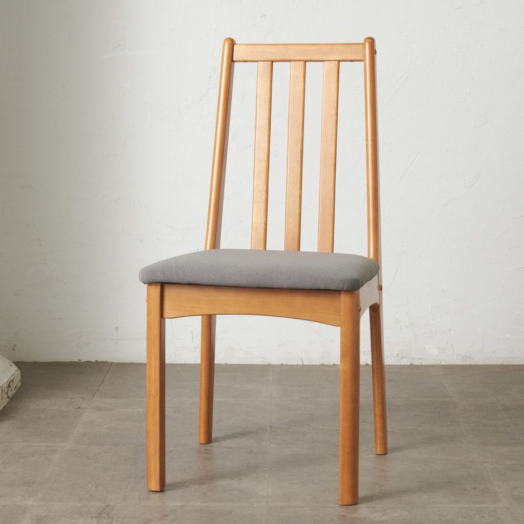 布張り替え済　英国 風 チェア 張替済 イギリス ヴィンテージ ダイニングチェア 木製 ビーチ 椅子