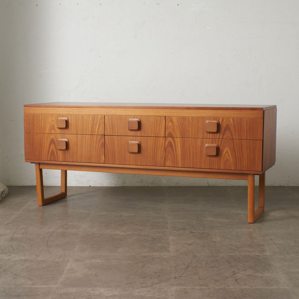 英国 STONEHILL サイドボード ヴィンテージ チーク 木製 ミッド