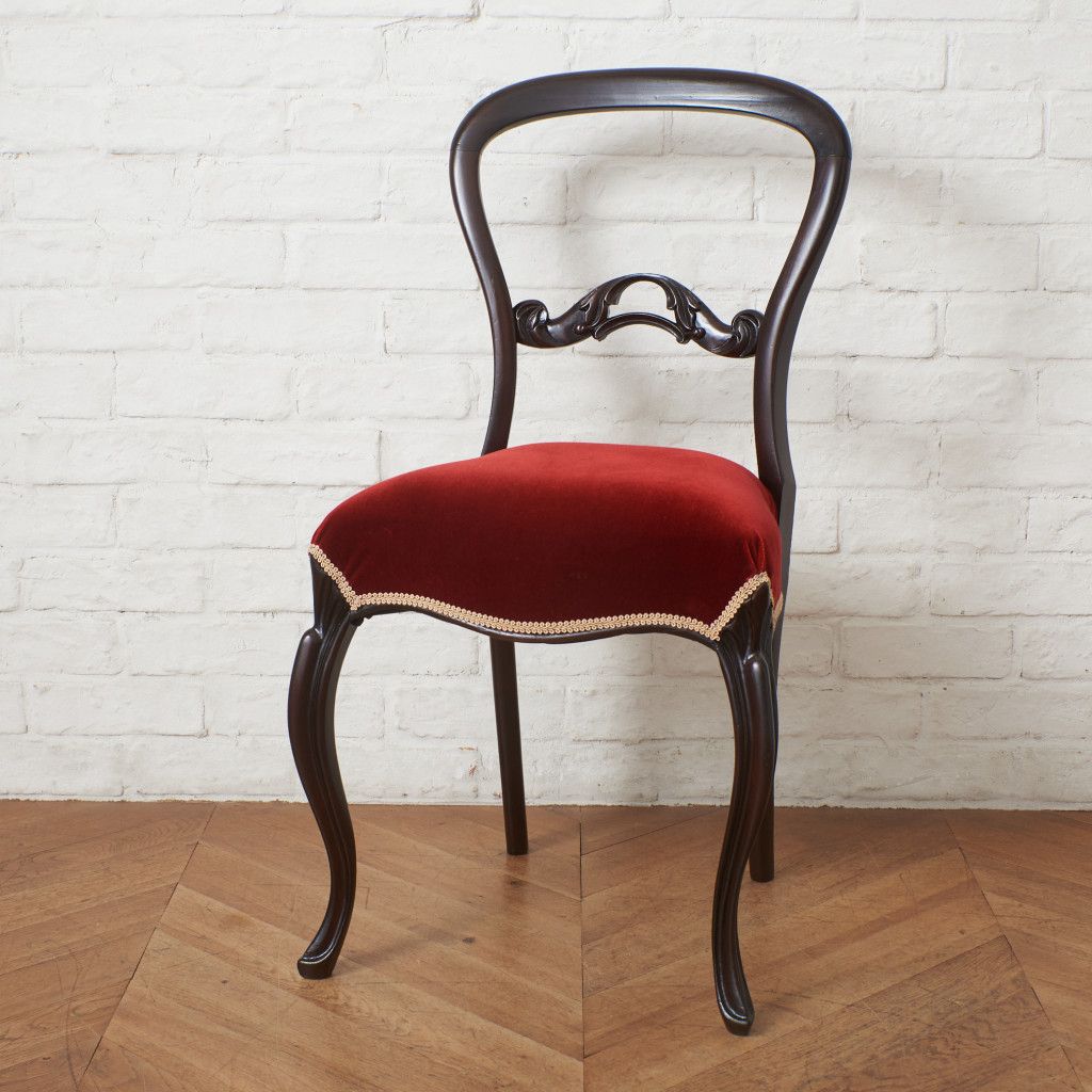 西洋 クラシック バルーンバックチェア サロンチェア 猫脚 ダイニング