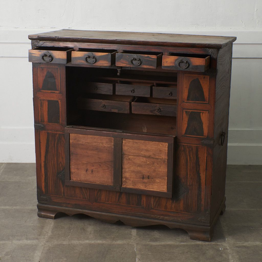 李朝家具 飾り棚 キャビネット 李朝棚 時代箪笥 天然木 収納 箪笥