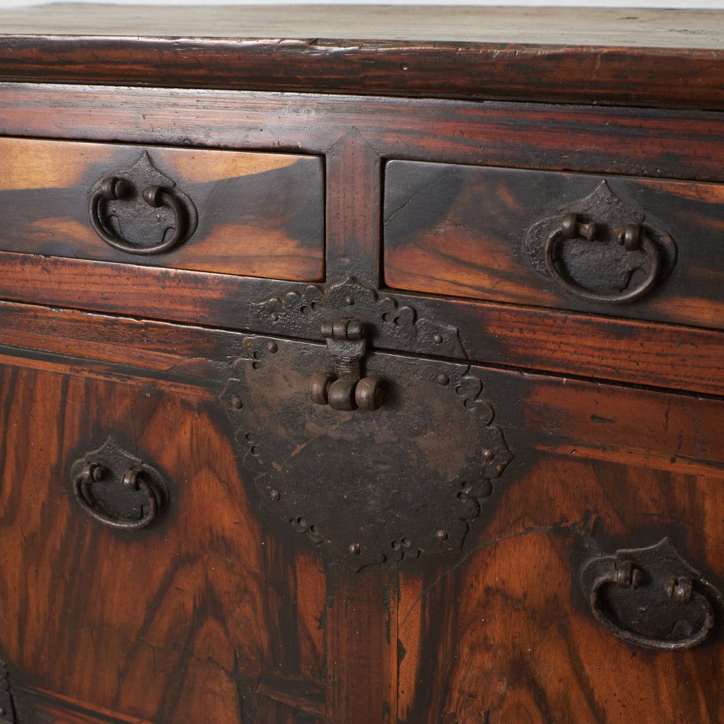 李朝家具 飾り棚 キャビネット 李朝棚 時代箪笥 天然木 収納 箪笥