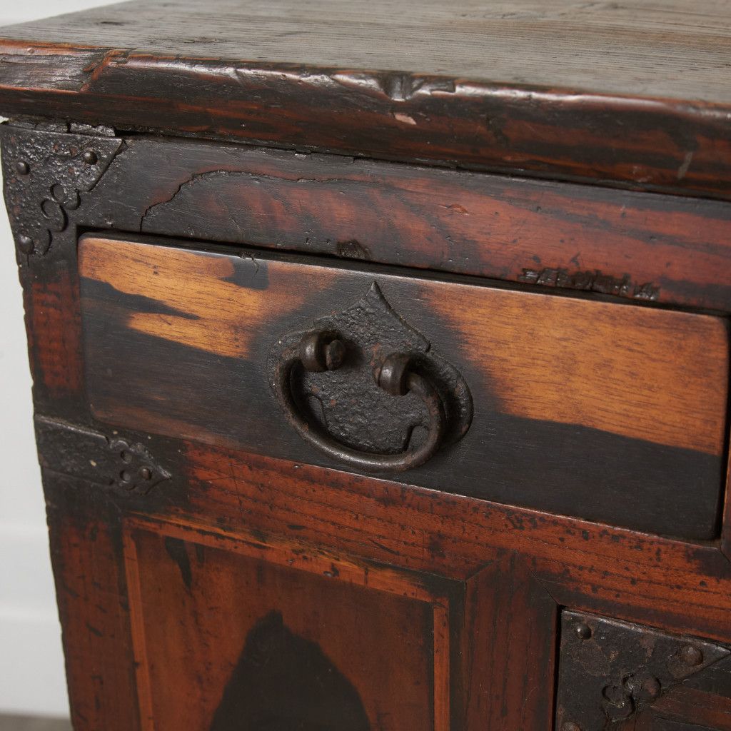 李朝家具 飾り棚 キャビネット 李朝棚 時代箪笥 天然木 収納 箪笥