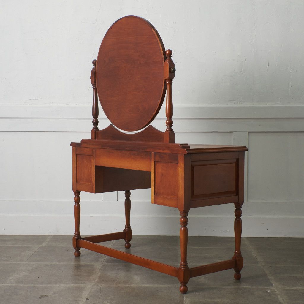 横浜ダニエル Daniel ドレッサー A-402 丸型 ミラー 無垢材 クラシック