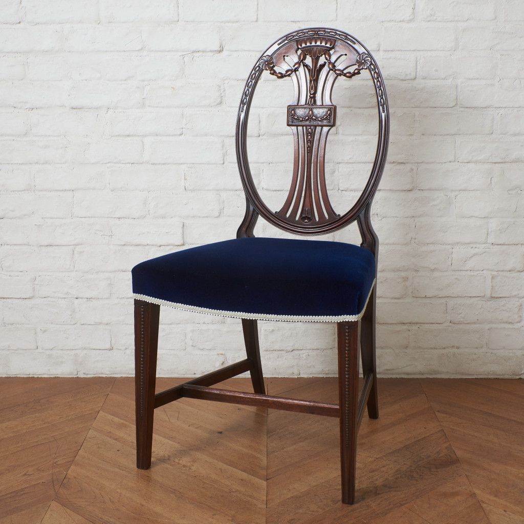 張替済 英国 アンティーク サロンチェア ダイニングチェア マホガニー