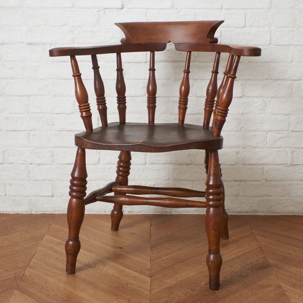 英国 アンティーク スモーカーズボウ ウィンザーチェア 古木