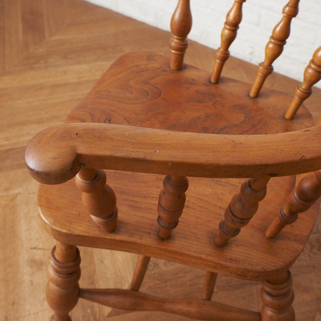 英国 アンティーク スモーカーズボウ ウィンザーチェア 古木