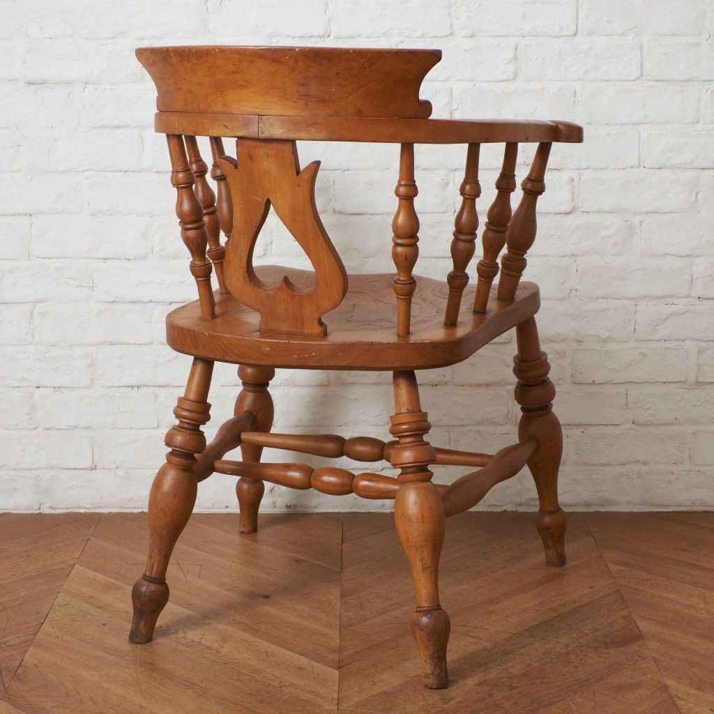 英国 アンティーク スモーカーズボウ ウィンザーチェア 古木