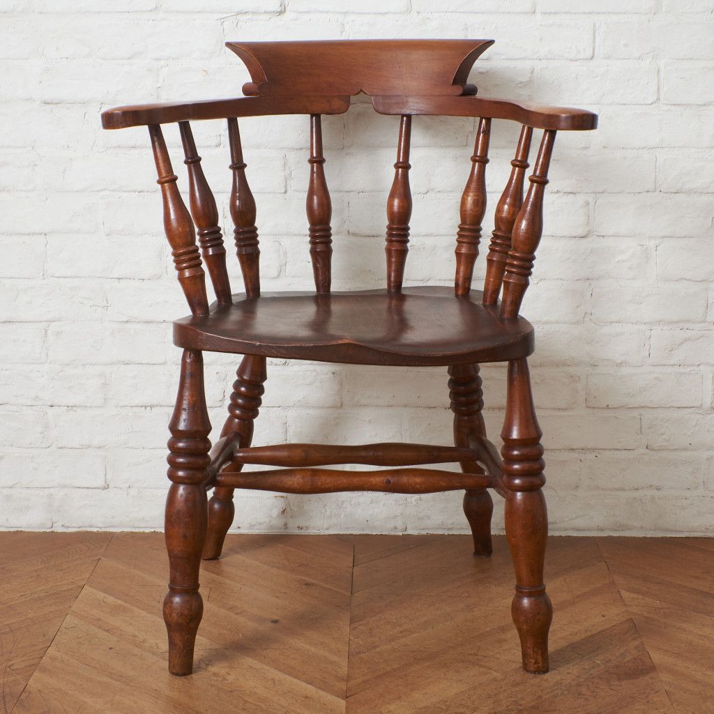 英国 アンティーク スモーカーズボウ ウィンザーチェア 古木