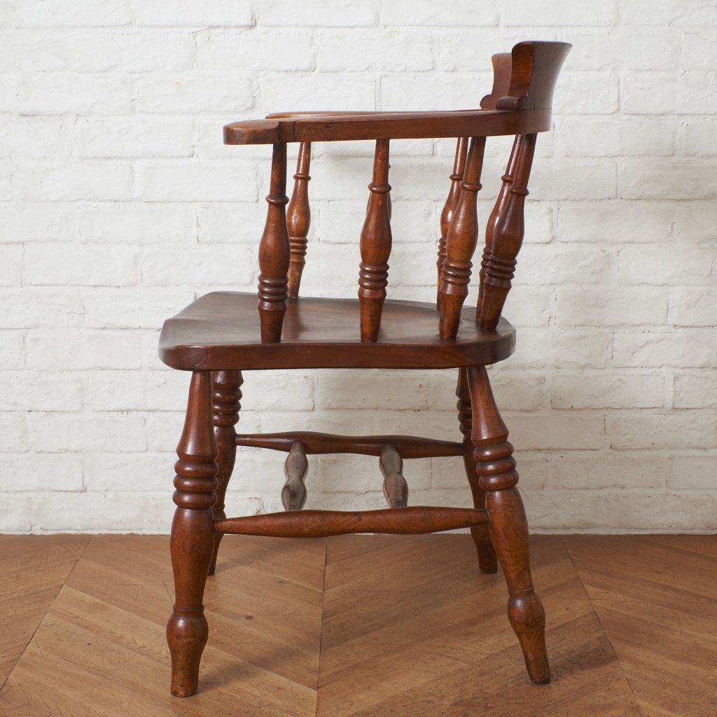 英国 アンティーク スモーカーズボウ ウィンザーチェア 古木