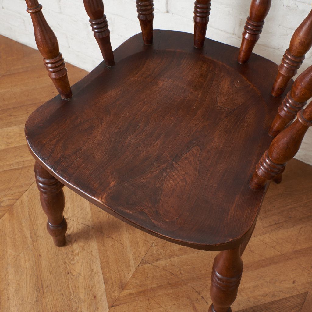 英国 アンティーク スモーカーズボウ ウィンザーチェア 古木