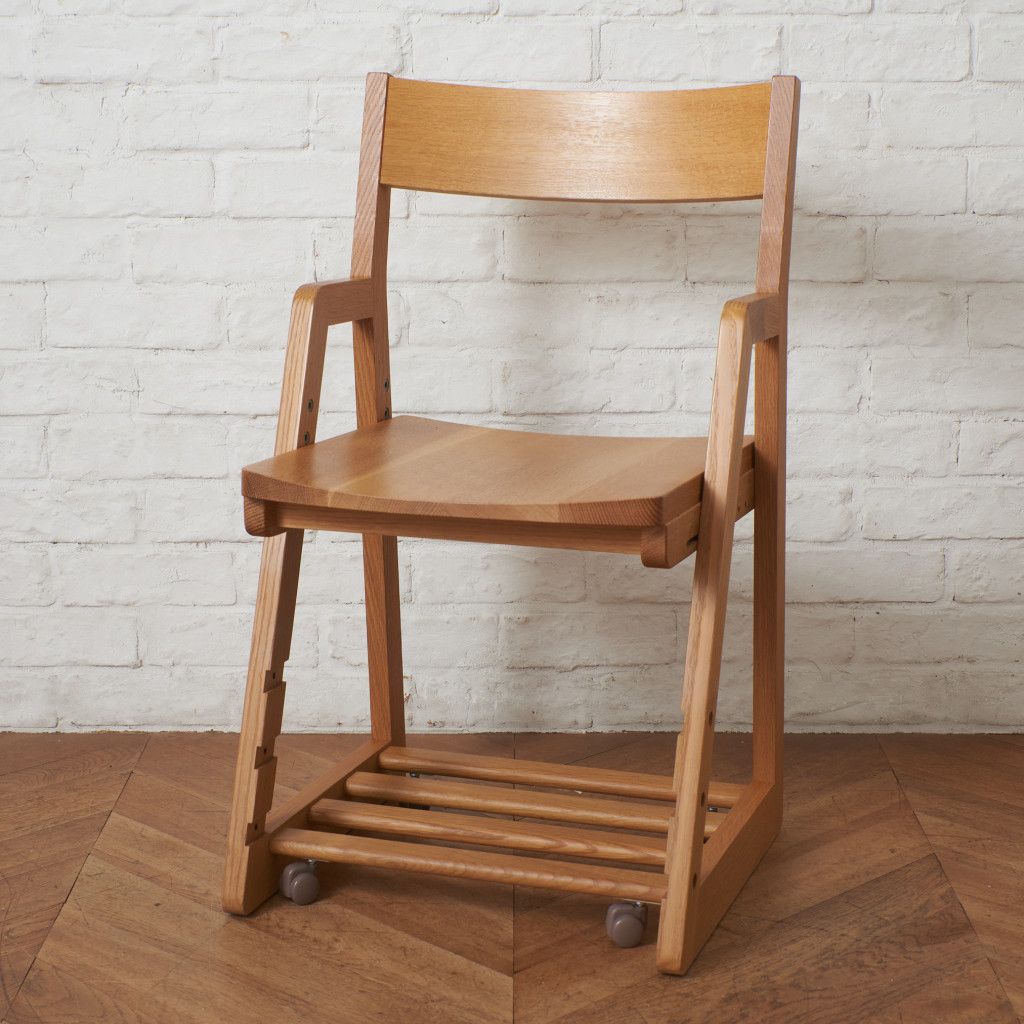 飛騨産業 キツツキ デスクチェア MB269 キャスター 無垢材 オーク 子供