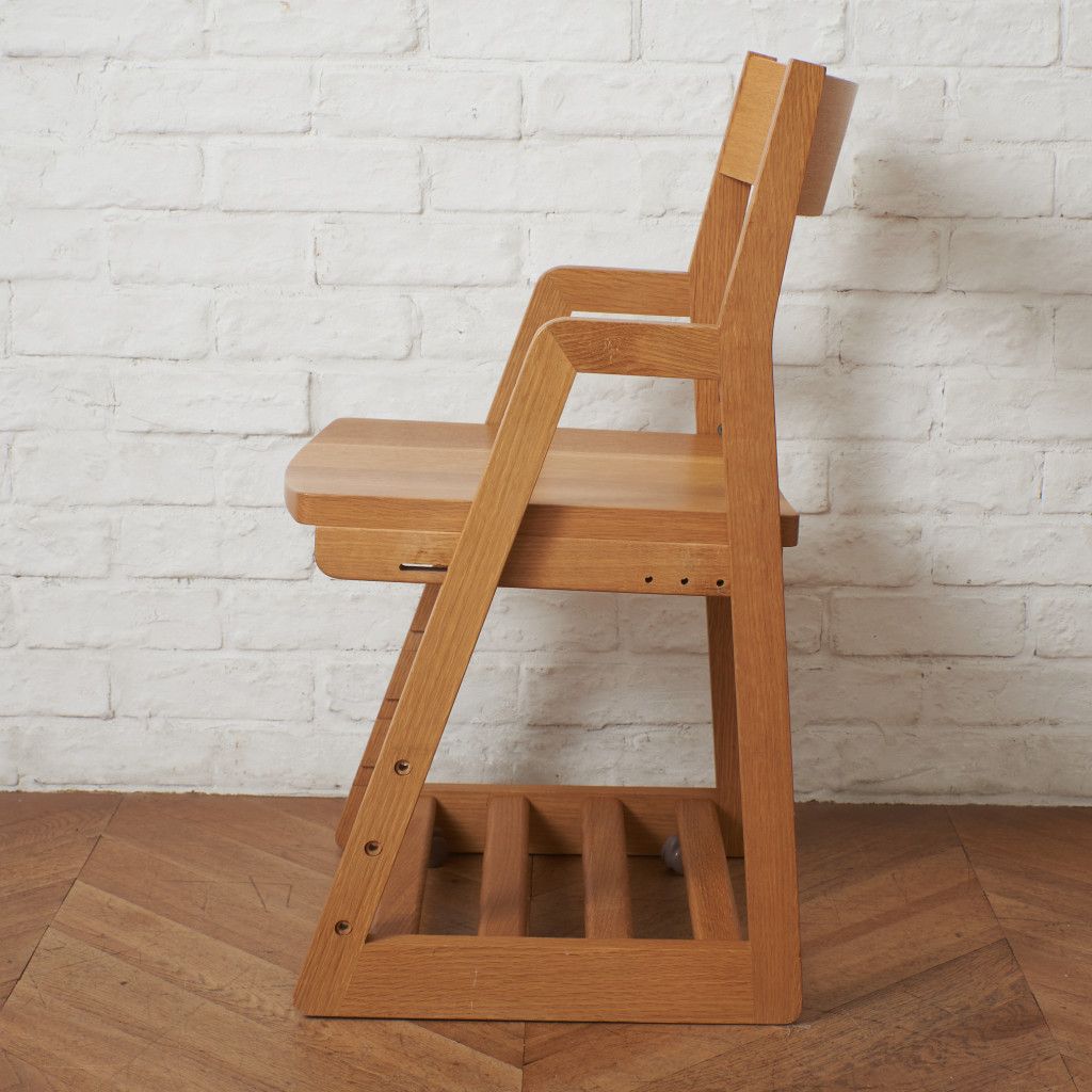 飛騨産業 キツツキ デスクチェア MB269 キャスター 無垢材 オーク 子供