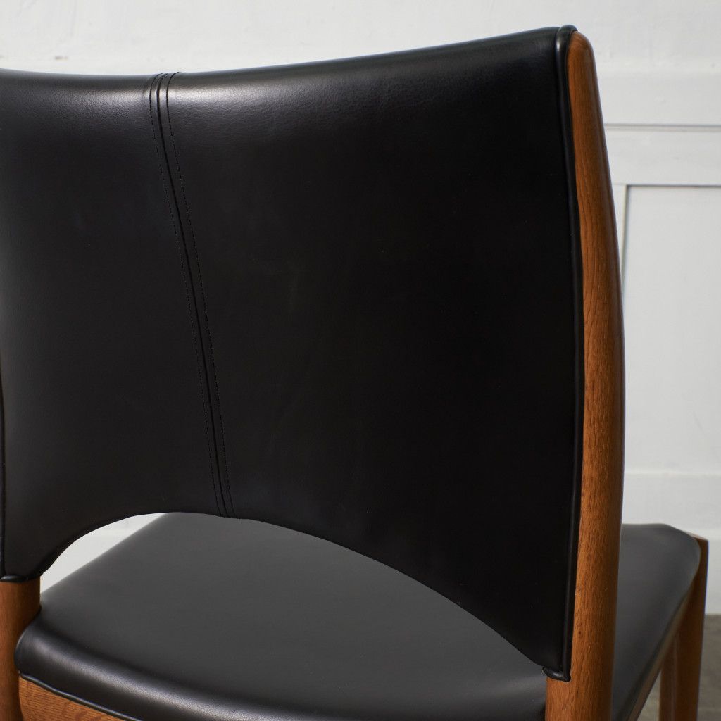 日進木工 Norfore ダイニングチェア オーク 本革 木製 椅子 北欧