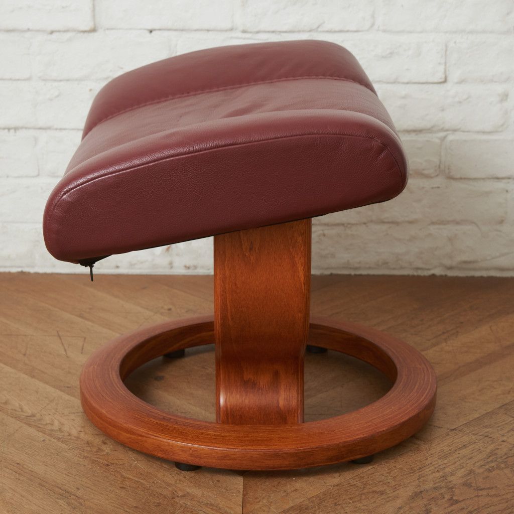 エコーネス オットマン 北欧 本革 スツール ekornes ノルウェー レザー