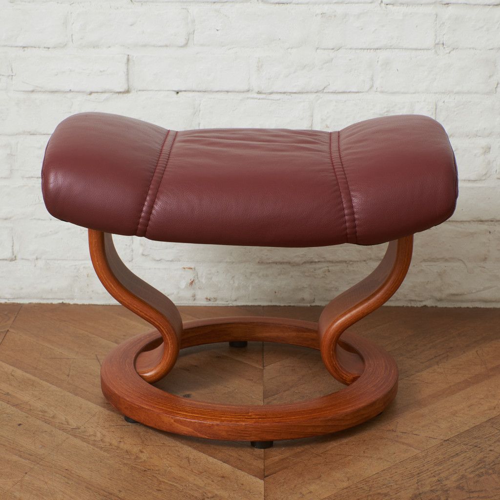 エコーネス オットマン 北欧 本革 スツール ekornes ノルウェー レザー