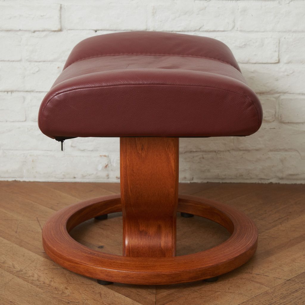 エコーネス オットマン 北欧 本革 スツール ekornes ノルウェー レザー