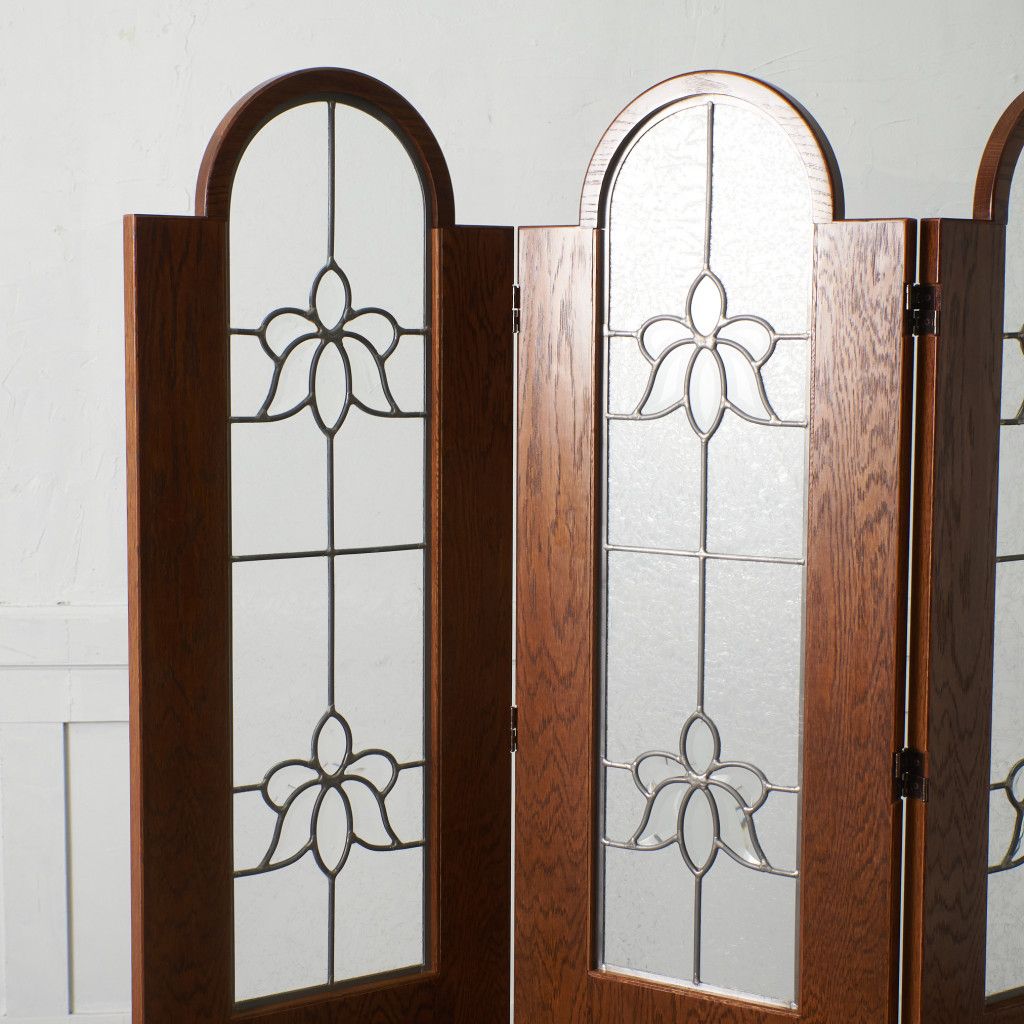 定価25万 三越家具 ブルージュ 3連 パーティション Brugge ステンド