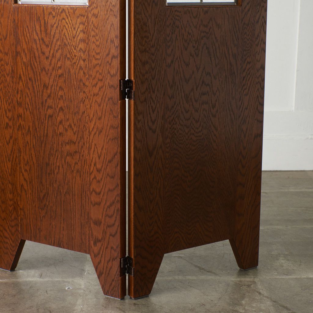 定価25万 三越家具 ブルージュ 3連 パーティション Brugge ステンド