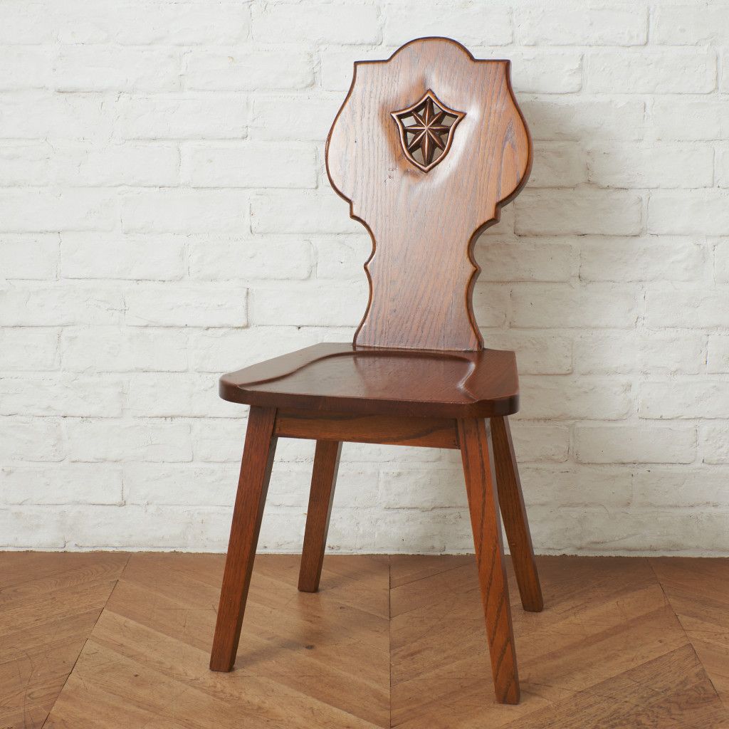 三越家具 ブルージュ Brugge オーク チェア 彫刻 椅子 英国 カントリー