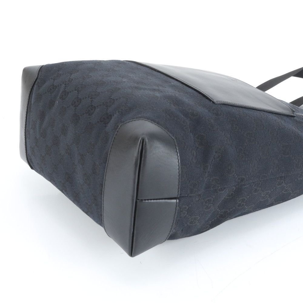 極美品 グッチ GG キャンバス 019 0401 レザー トート バッグ