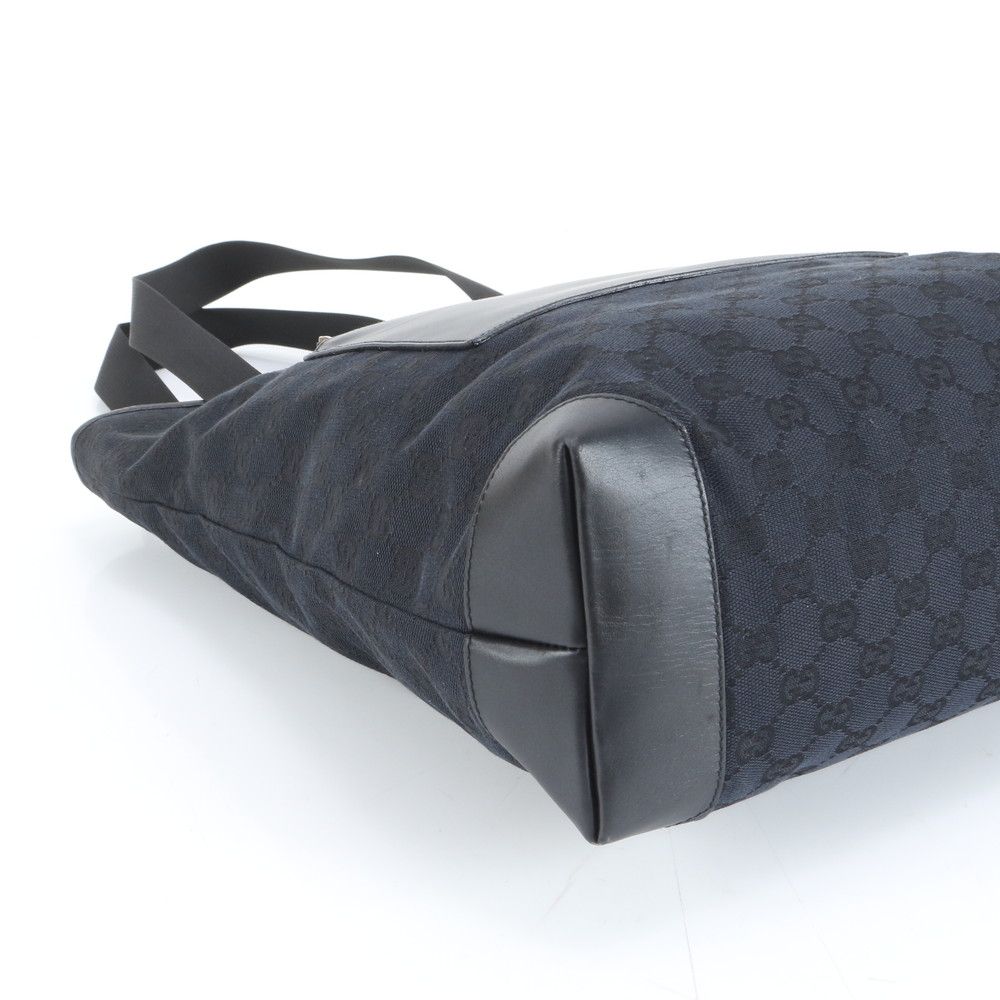 極美品 グッチ GG キャンバス 019 0401 レザー トート バッグ