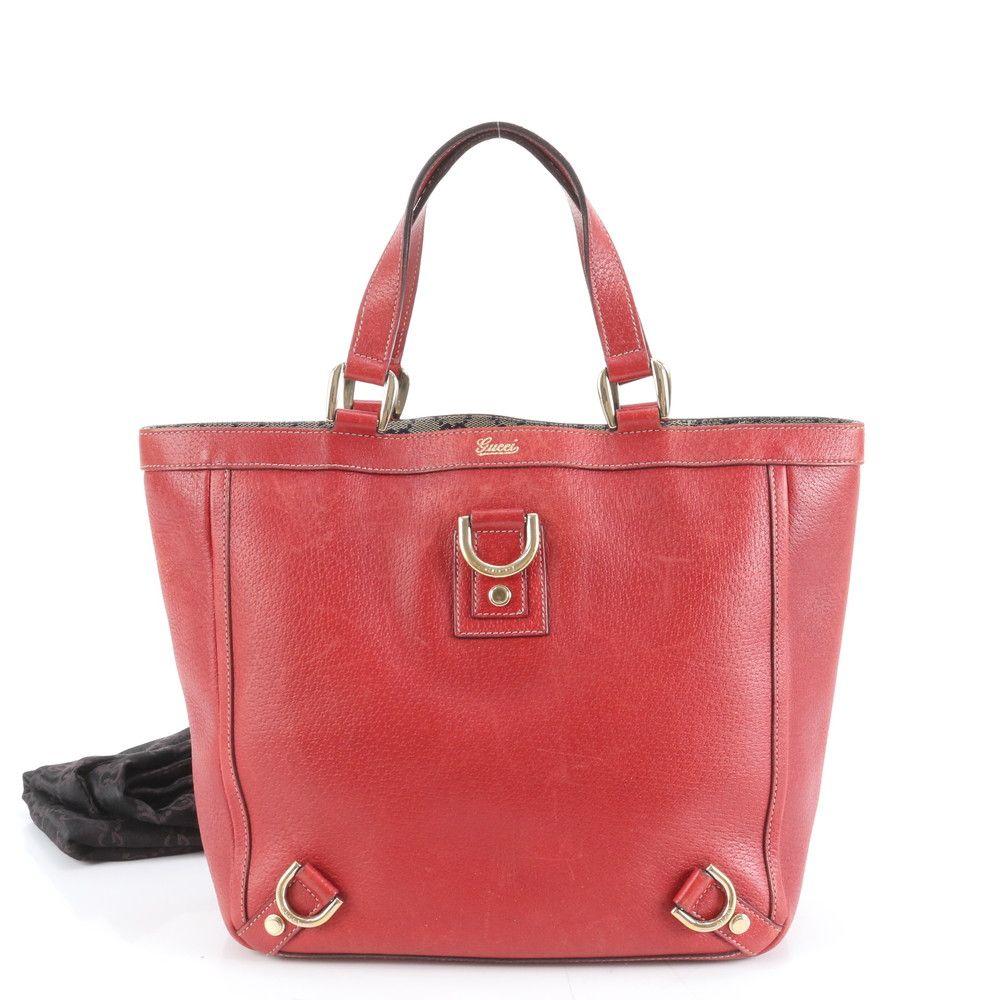 美品 グッチ アビー GG キャンバス 130739 レザー ハンドバッグ 肩掛け