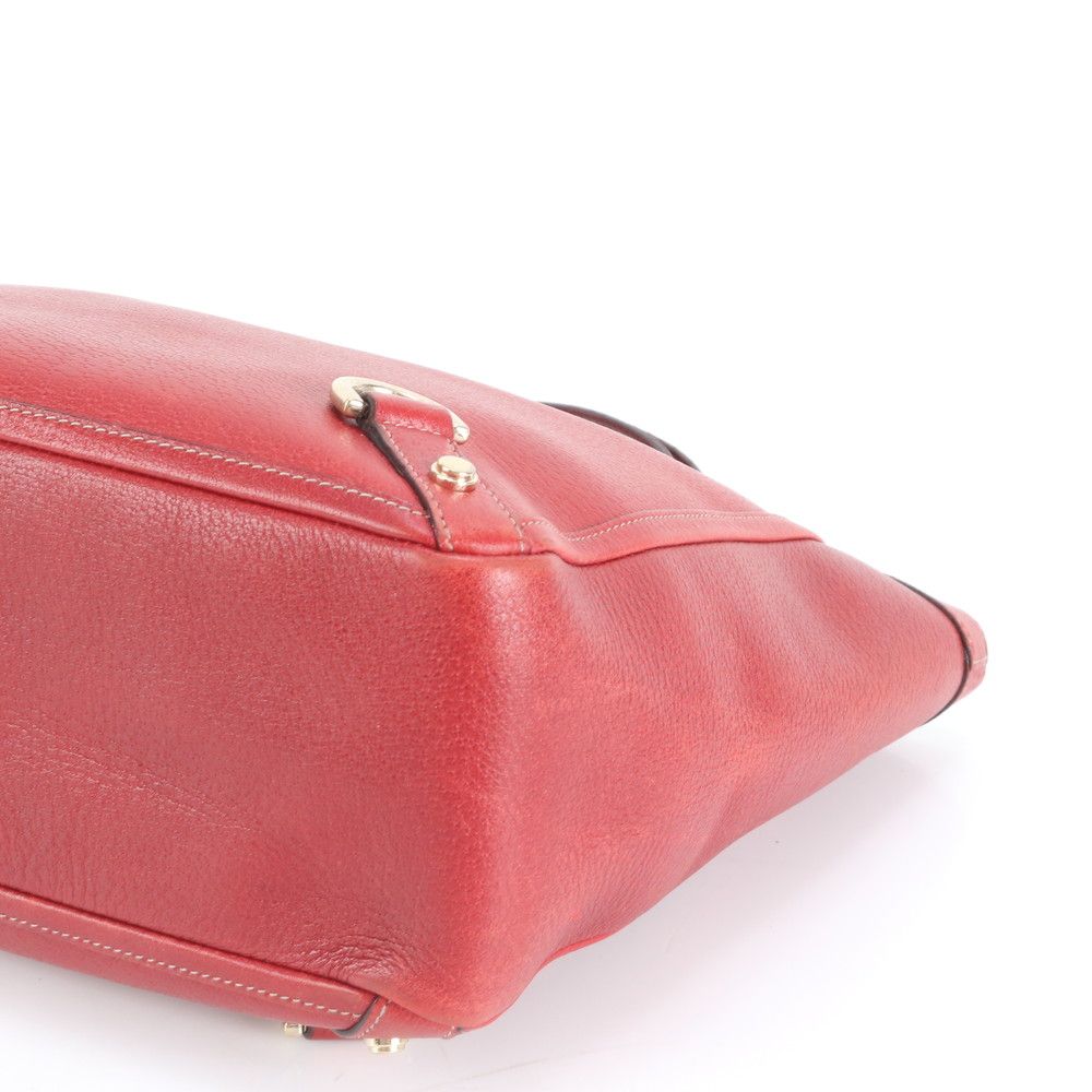 美品 グッチ アビー GG キャンバス 130739 レザー ハンドバッグ 肩掛け