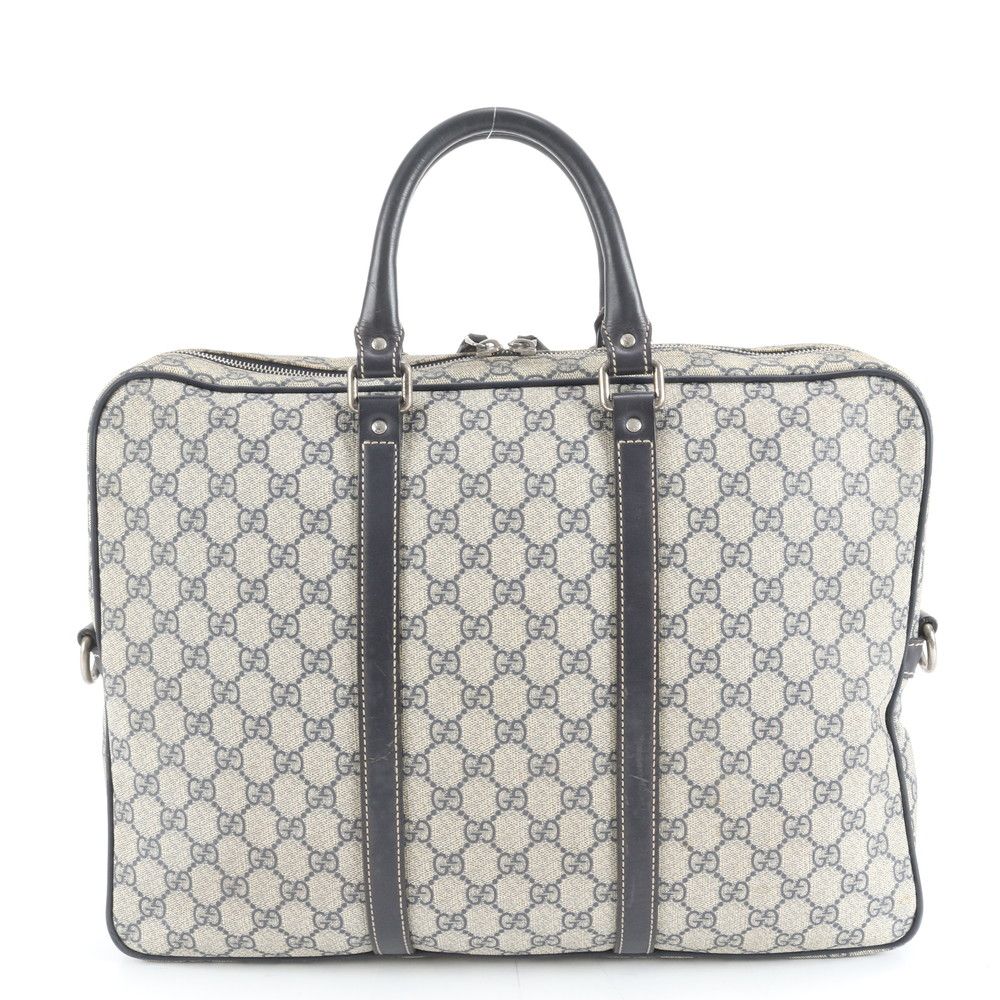 美品 グッチ GG スプリーム 201480 レザー ビジネス バッグ 書類鞄