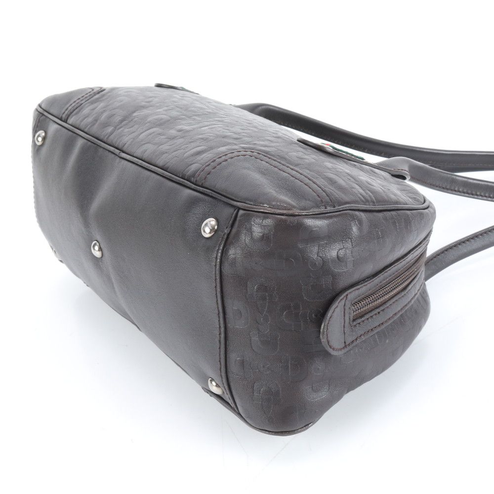 美品 グッチ シェリー ライン 293594 レザー トート バッグ ミニ