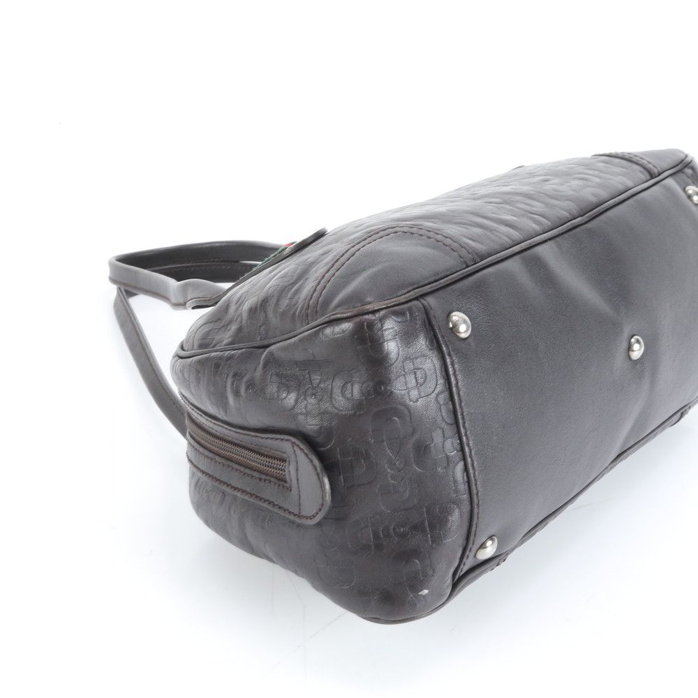 美品 グッチ シェリー ライン 293594 レザー トート バッグ ミニ