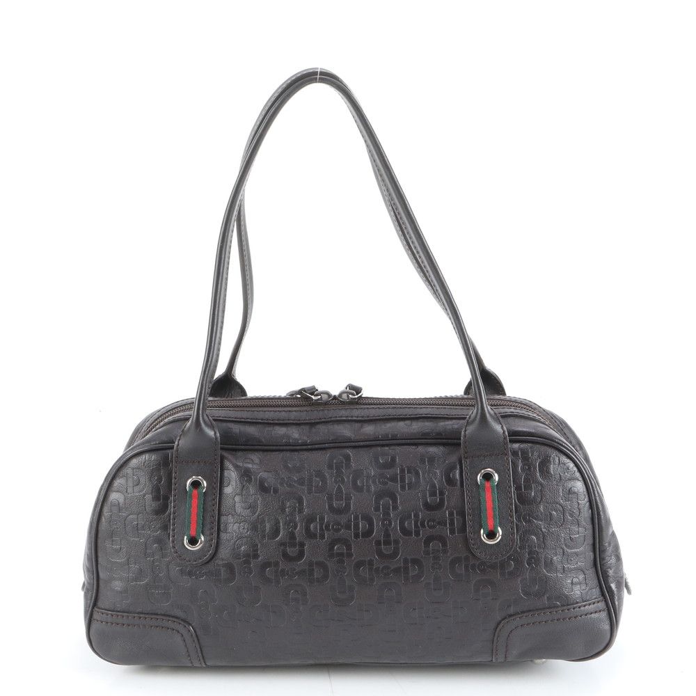 美品 グッチ シェリー ライン 293594 レザー トート バッグ ミニ