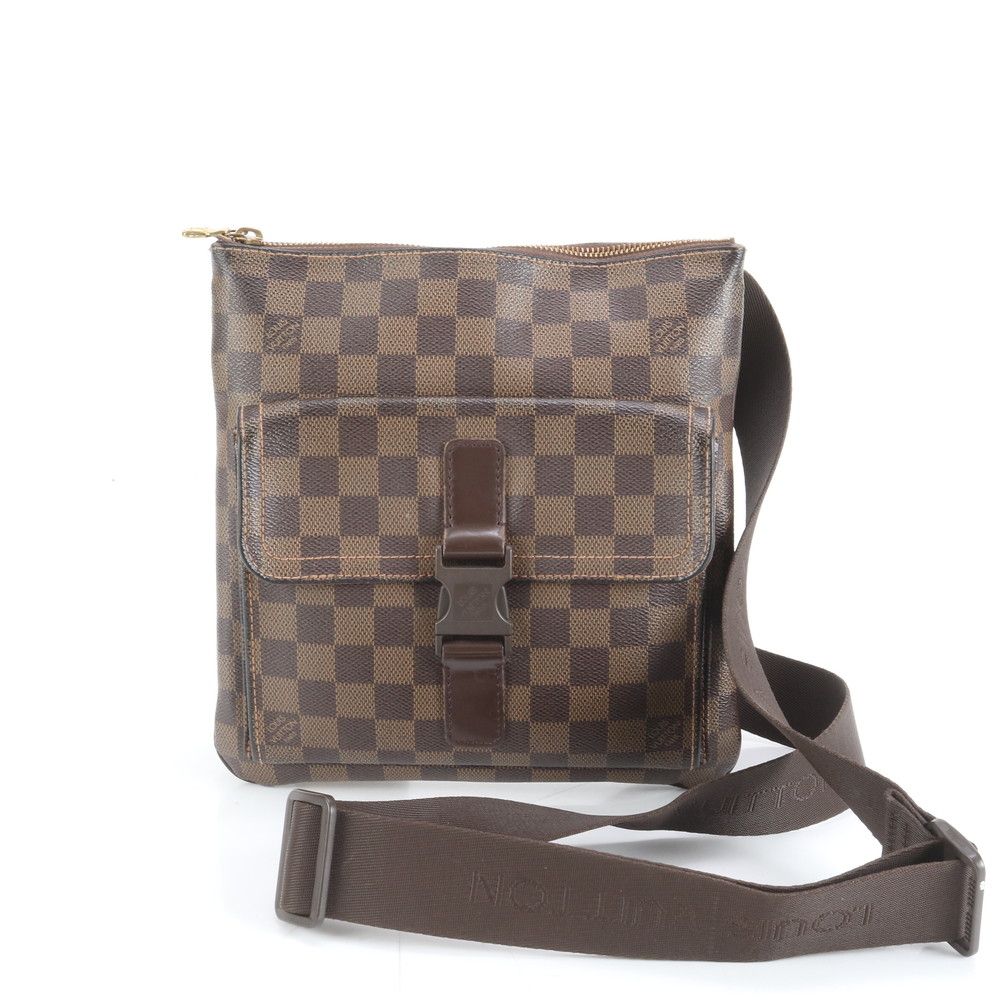 極美品 ルイヴィトン ダミエ ポシェット メルヴィール N51127 レザー