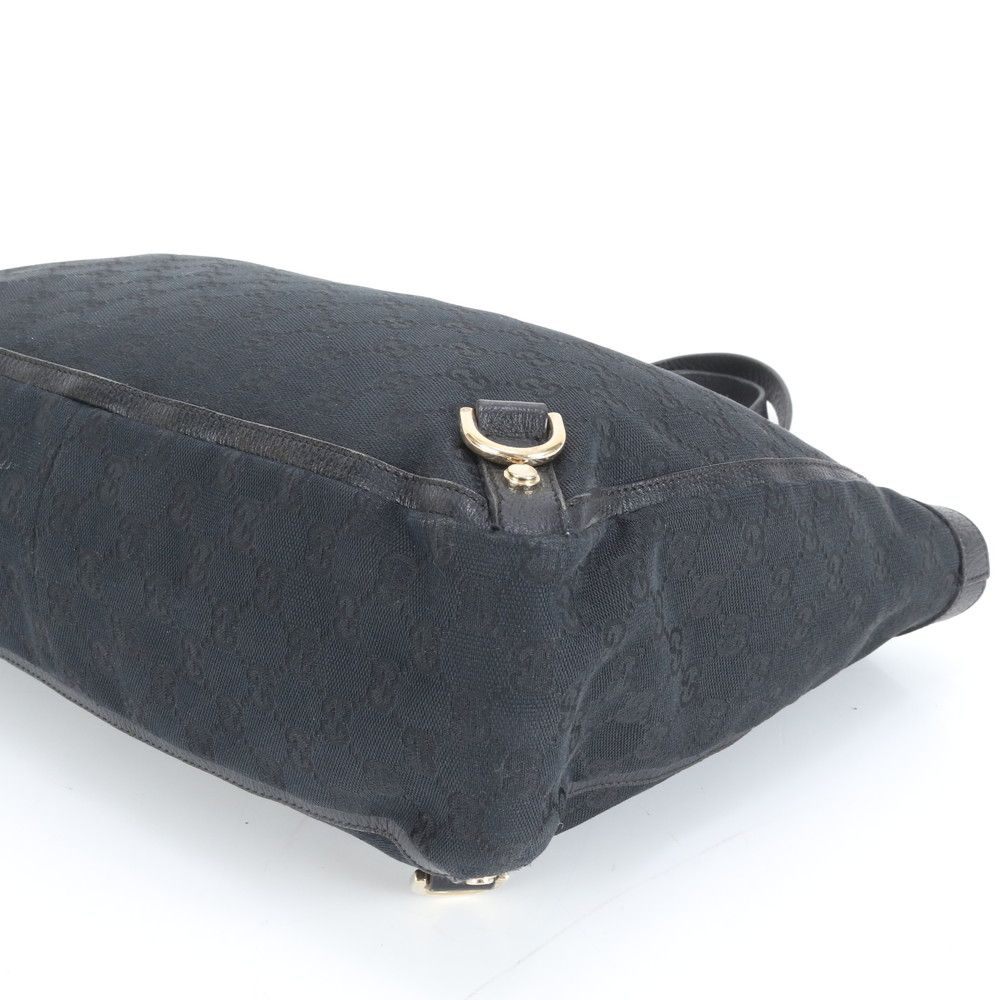 美品 グッチ GG キャンバス アビー 141472 レザー トート バッグ