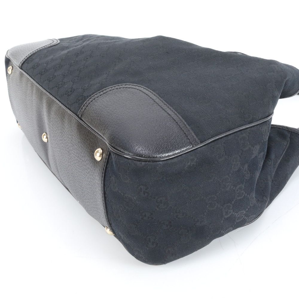 美品 グッチ GG キャンバス シェリー ライン プリンシー 161719 レザー