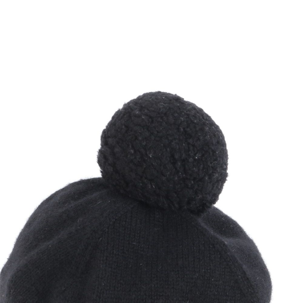 美品 フェンディ FF ロゴ ビーニー ニット帽 ニットキャップ ポンポン