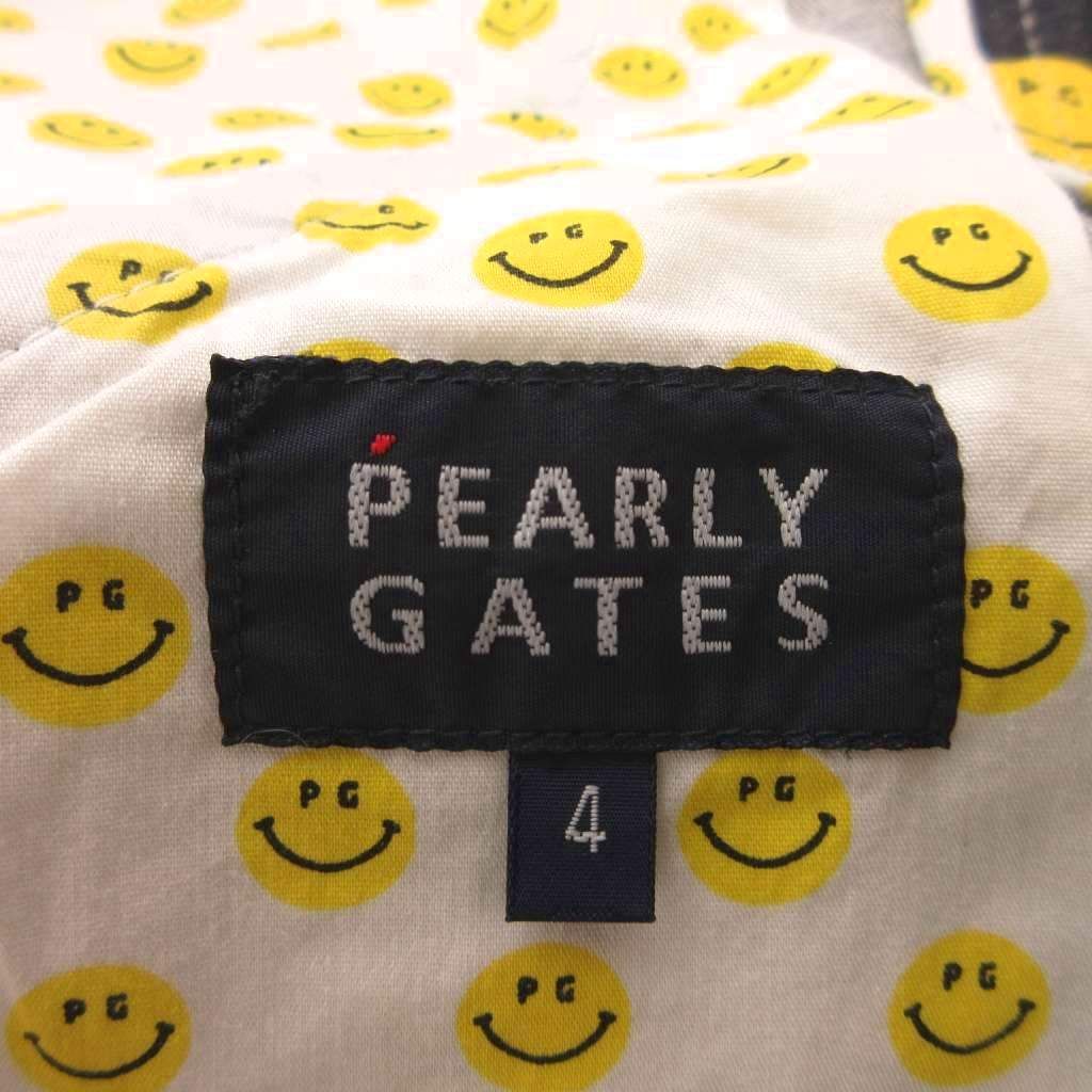 パーリーゲイツ PEARLY GATES デニム ショートパンツ 4 紺 ネイビー 黄