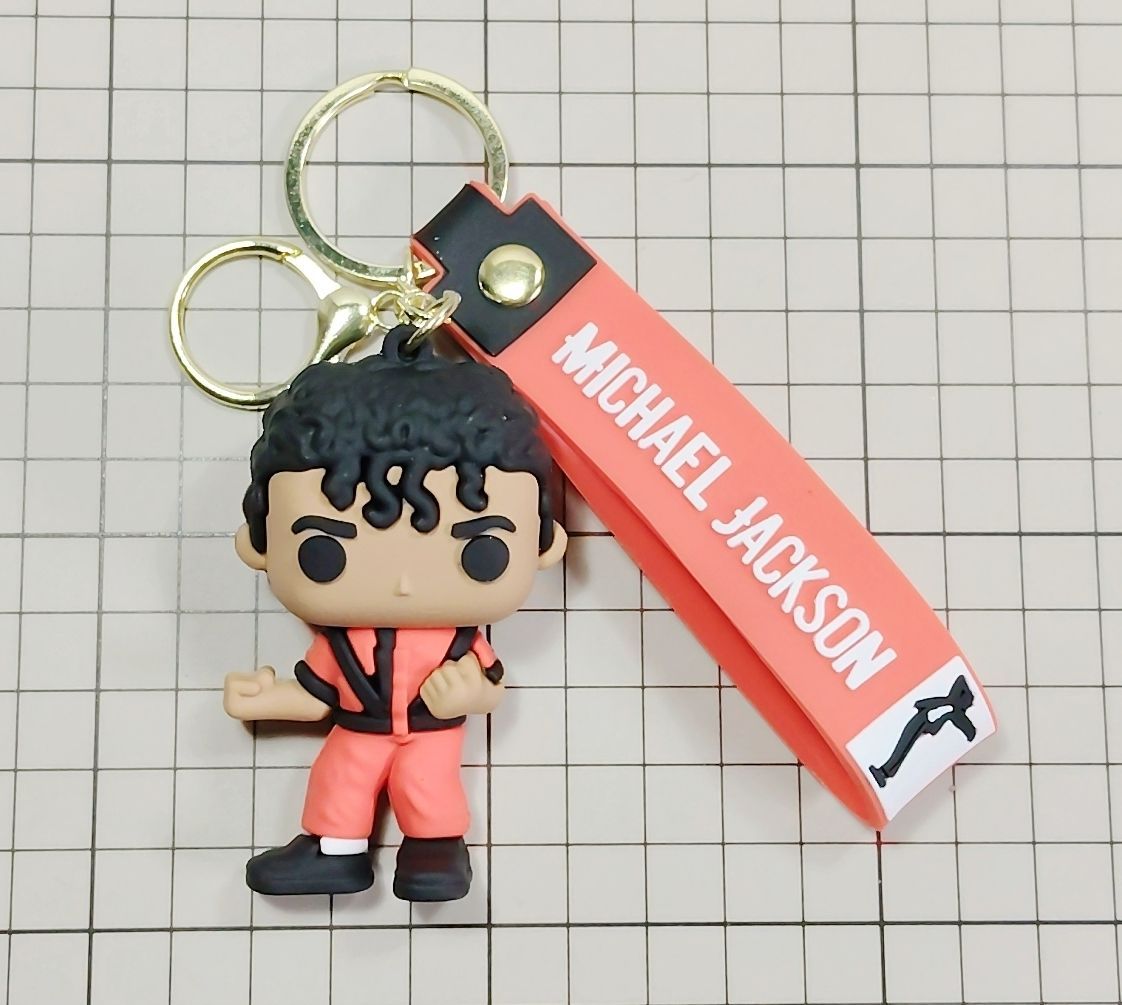 マイケル・ジャクソン MJ46 サインキーホルダー セット 黒 赤 セット