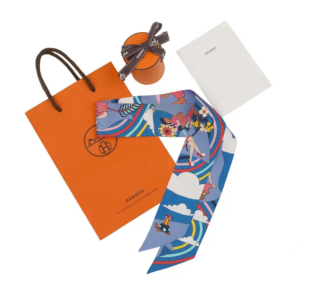 中古ブランド エルメス ツイリー ブルーマルチカラー H063849S - メルカリ