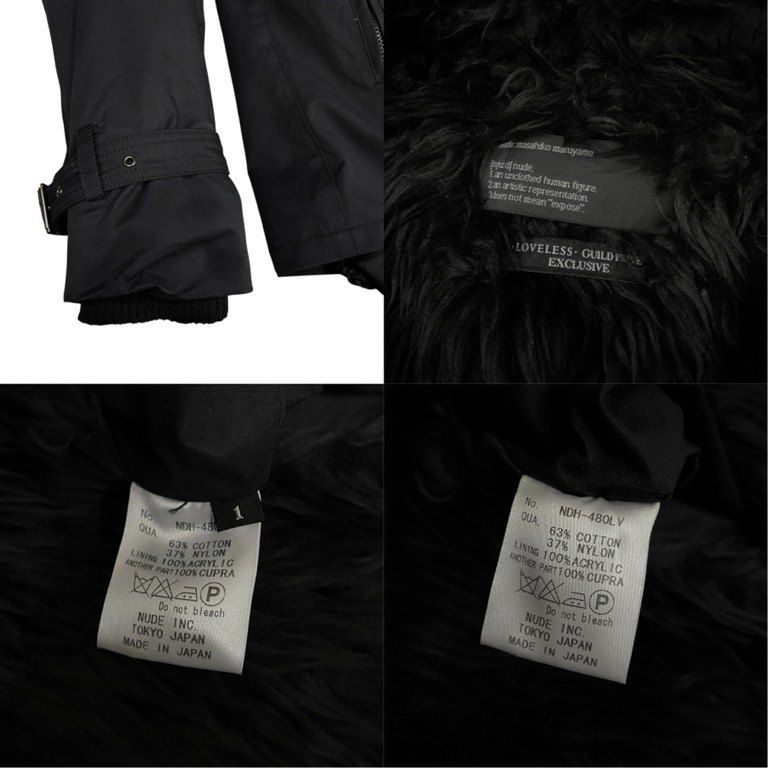 nude : masahiko maruyama コットンナイロンファーライニングモッズ