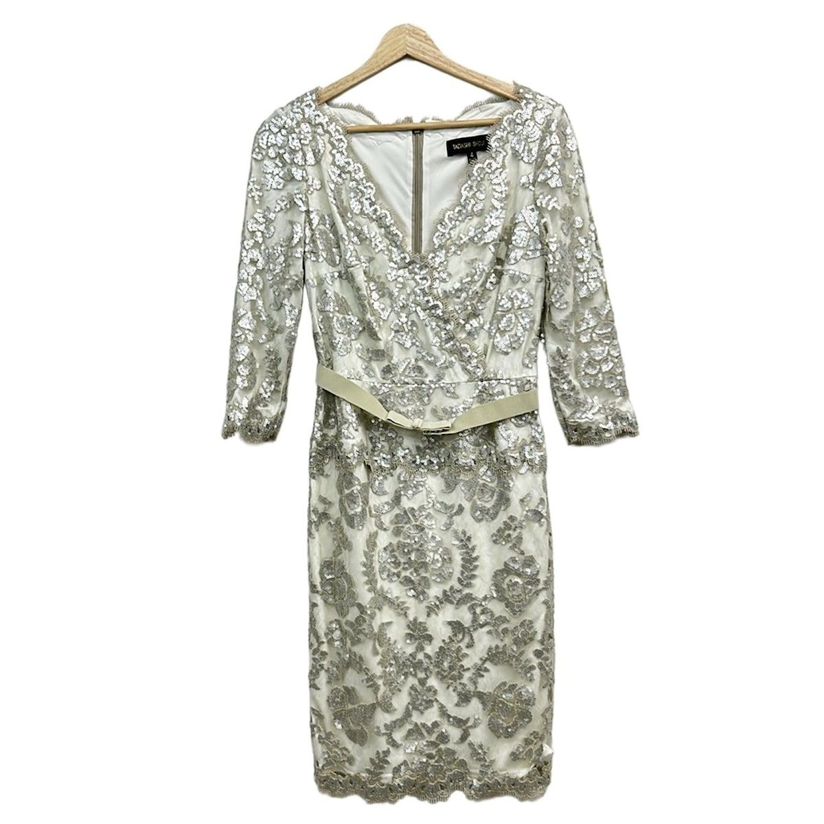 タダシショージ ワンピース サイズ4 XL レディース美品 - アイボリー