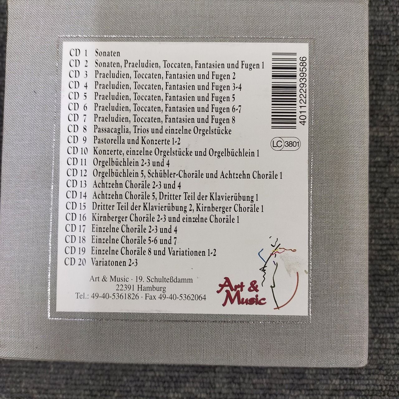 J.S.バッハ オルガン作品全集 20CD BOX Wolfgang Stockmeier Das
