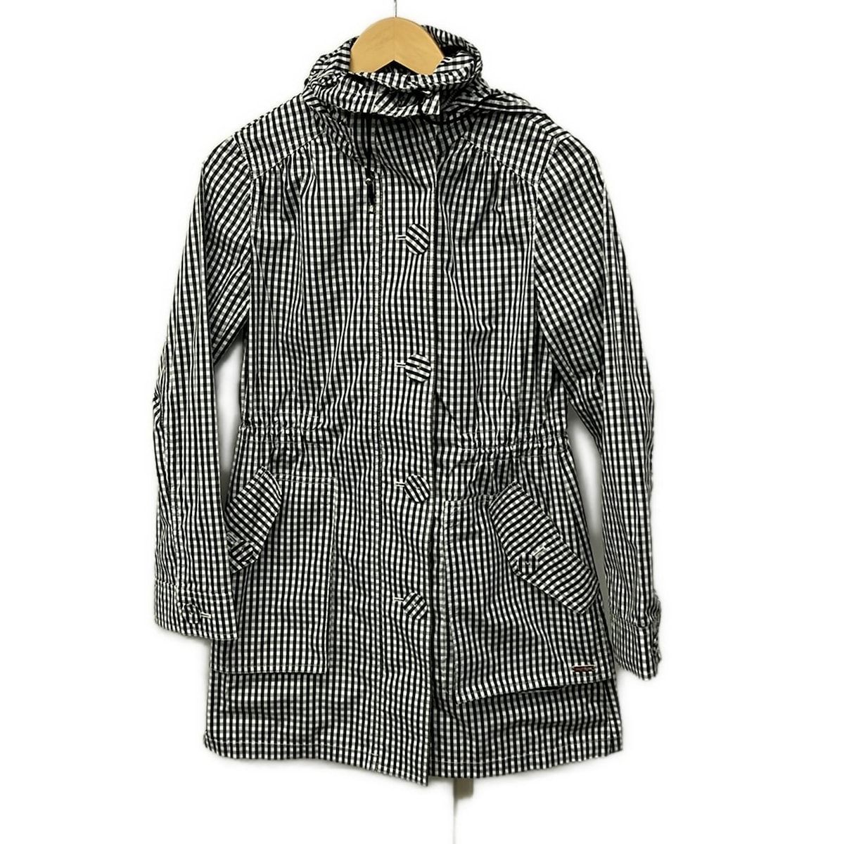 COURREGES(クレージュ) コート サイズ38 M レディース美品 黒×白