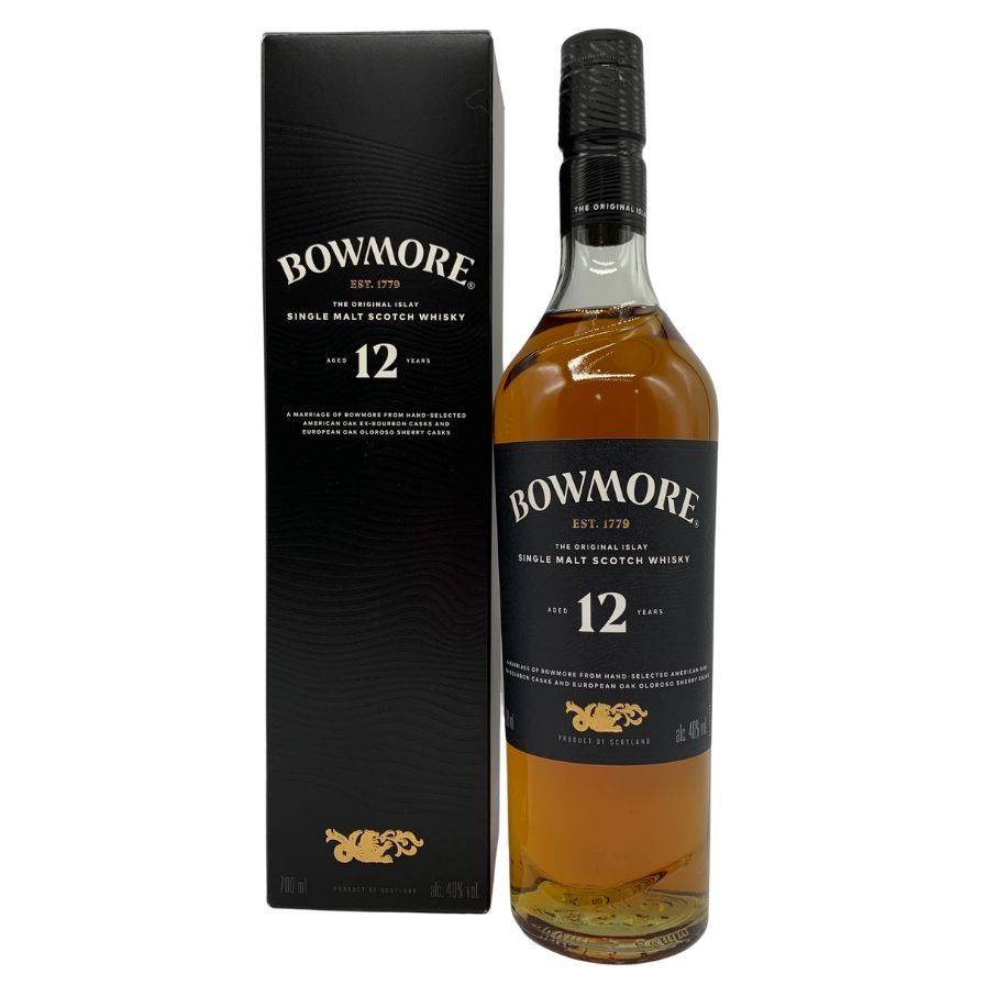 ボウモア 12年 ブラックラベル 700ml 40% 未開栓 - メルカリ