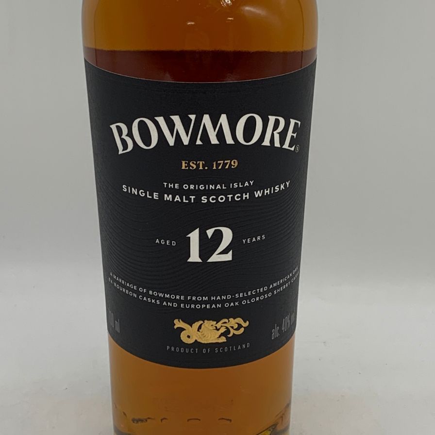ボウモア 12年 ブラックラベル 700ml 40% 未開栓 - メルカリ