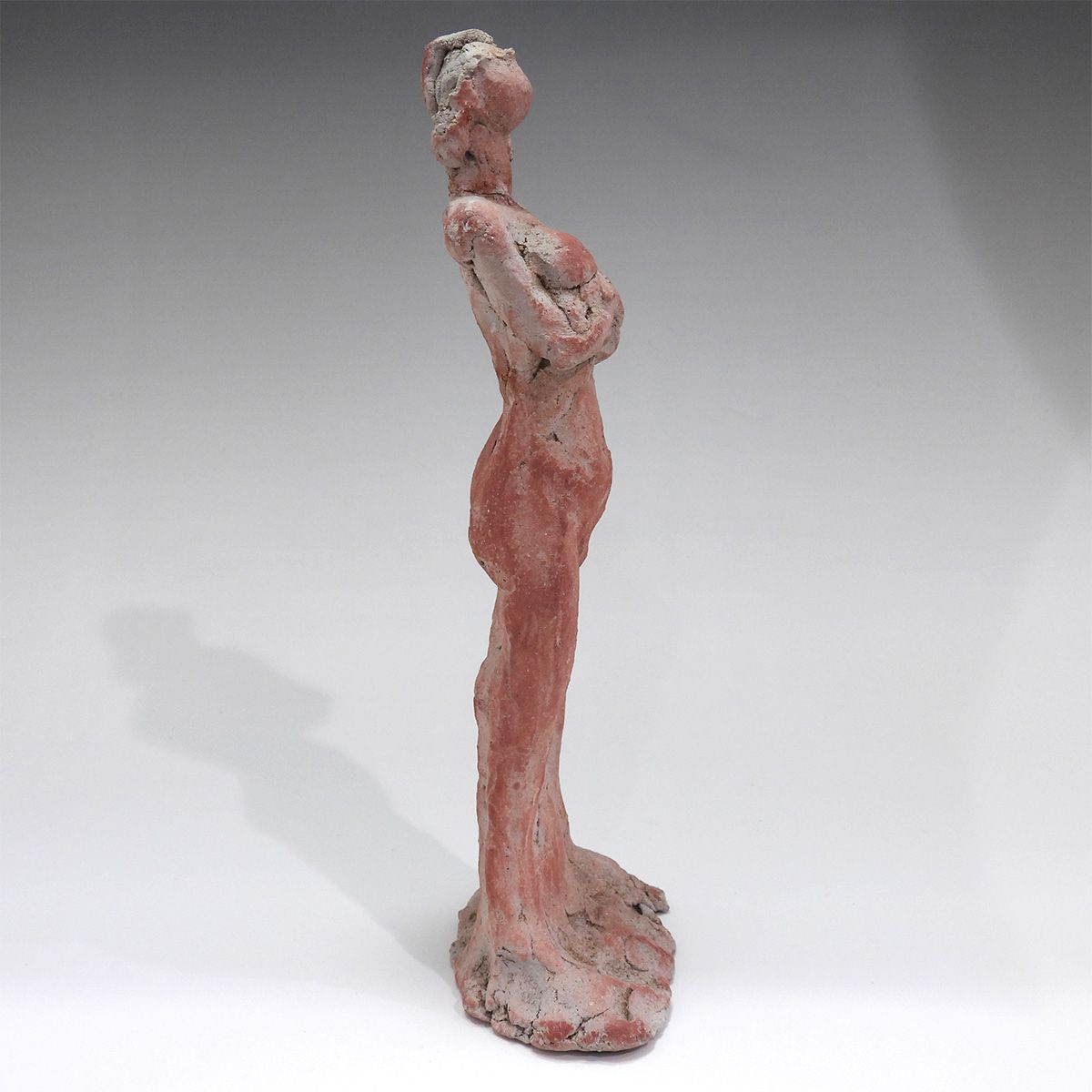 アンティーク女性像 テラコッタ　オブジェ 置物 インテリア　ポルトガル製 木内克 裸婦 共箱 女性像 テラコッタ 彫刻 置物 オブジェ 抽象 具象