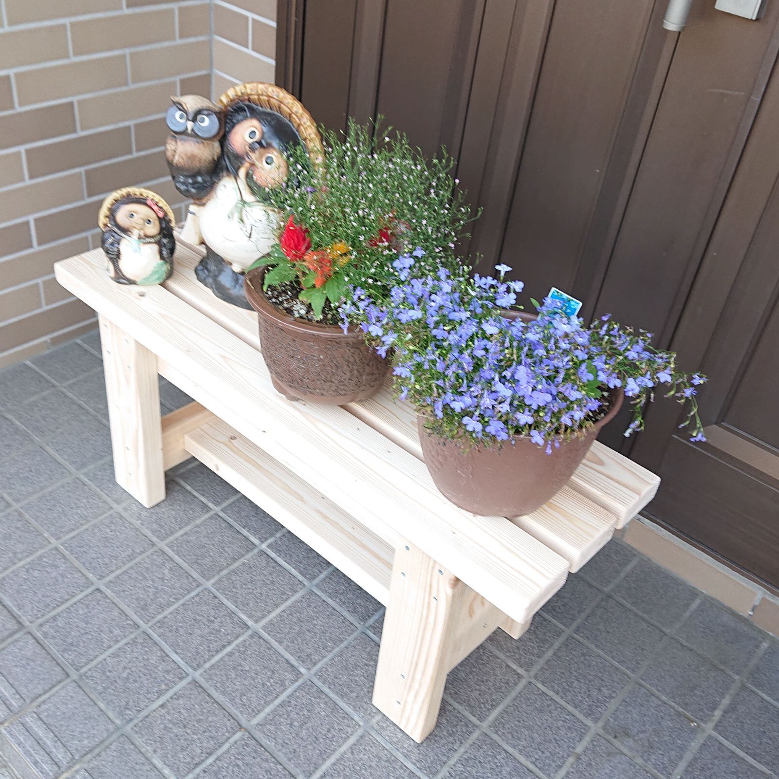 ベンチ 木製 87cmタイプ 高さ37cm 丈夫 多目的 椅子 スツール 屋外