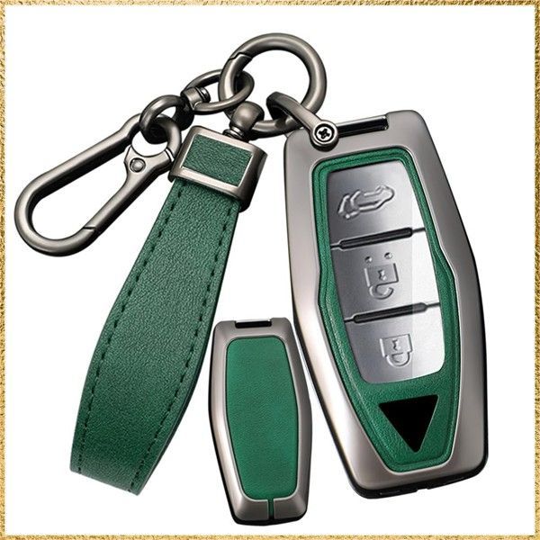 ☆彡送料無料でお届け☆彡Color:レザーキーリング グリーン [SANRILY