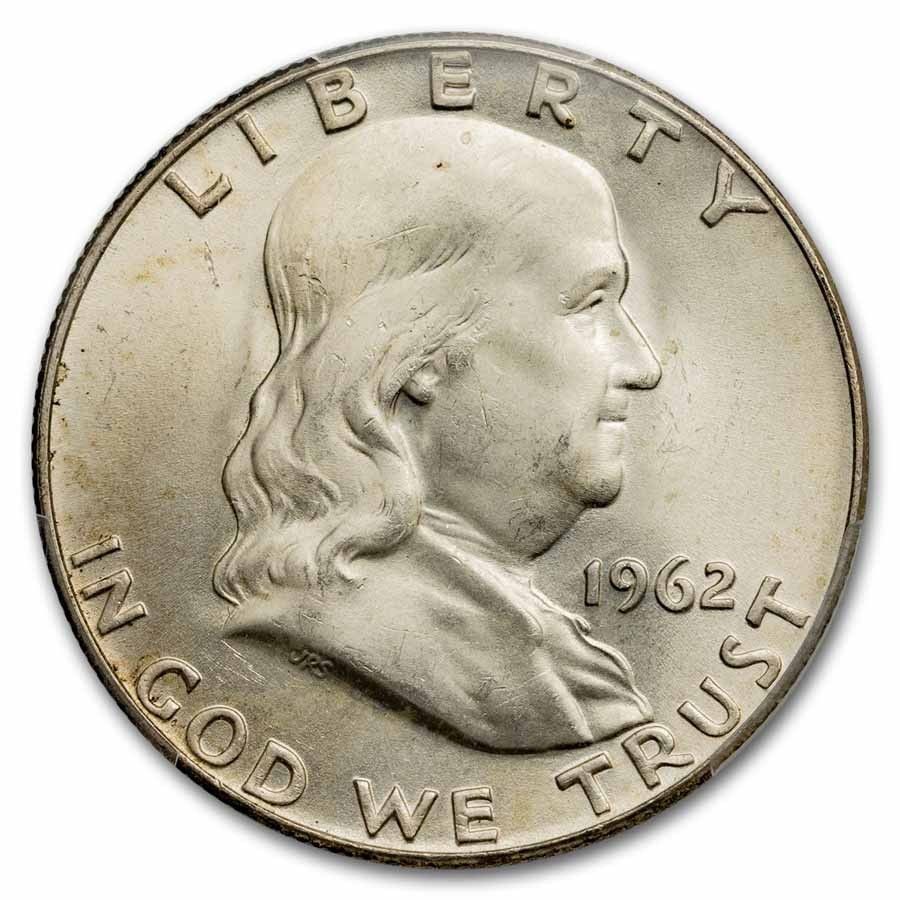 1962-D フランクリン ハーフダラー MS-65 PCGS (FBL) - メルカリ